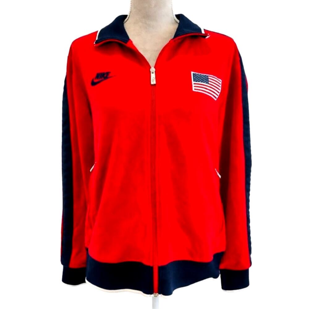 Vintage Nike Olympic Team USA Basketball Athletic Zip Up Track Jacket Gorpcore